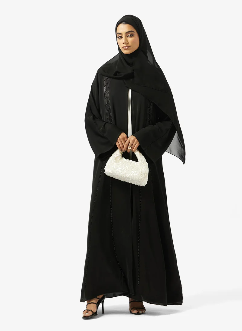Hayas Closet  Black Embellshed Abaya With Sheila for Women | Best Price UAE